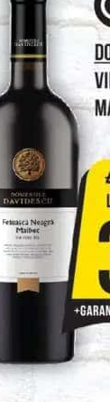 Domeniile Davidescu Vin Roșu, Fetească Neagră Malbec, 0.75L