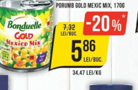 BONDUELLE PORUMB GOLD MEXICO MIX, 170G