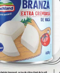 Hochland Brânză, extra cremoasă de vacă, 400g