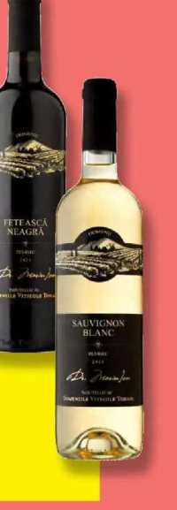 DOMENIILE TOHANI Fetească Neagră Vin roşu demisec / Sauvignon Blanc Vin alb demisec 0,75 L