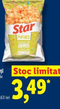 STAR Pufuleți cu gust de arahide și alune 80 g