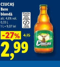 CIUCAȘ Bere blondă 0,33 L
