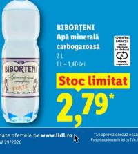 Biborțeni Apă minerală carbogazoasă Forte 2 L