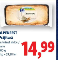 ALPENFEST Prăjitură cu brânză dulce / mere 500 g