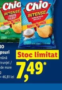 CHIO Chipsuri smântână și pătrunjel / sare de mare 160 g