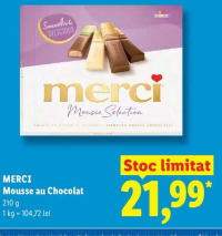 Merci Mousse au Chocolat 210 g