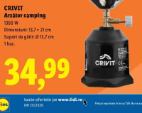 CRIVIT Arzător camping 1300 W