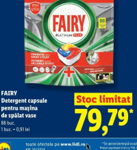 FAIRY Detergent capsule pentru mașina de spălat vase 88 buc.