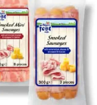 Alpenfest Cârnăciori Berner cu emmentaler înveliți în bacon 250 g / 300 g
