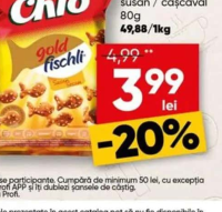 Chio Gold Fischli Snack susan / cașcaval 80g