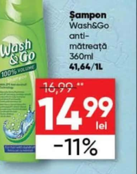Wash&Go Șampon anti-mătreață 360ml