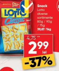 Lotto Snack Classic diverse sortimente 80g / 90g / 75g
