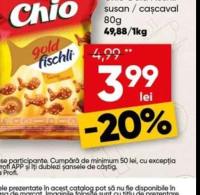 Snack Chio Gold Fischli susan / cașcaval 80g