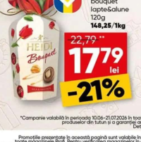 Praline Heidi Bouquet lapte & alune 120g