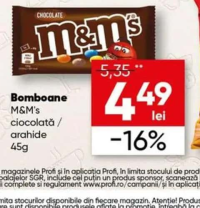 Bomboane M&M's ciocolată / arahide 45g