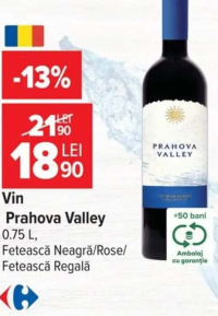 Vin Prahova Valley 0.75 L Fetească Neagră/Rose/Fetească Regală