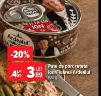 Ardealul Pate de porc rețeta Ion/Floarea 100 g
