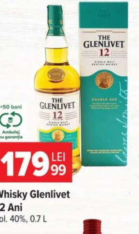 Whisky Glenlivet 12 Ani vol. 40% 0.7 L