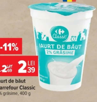 Iaurt de băut Carrefour Classic 2% grăsime 400g