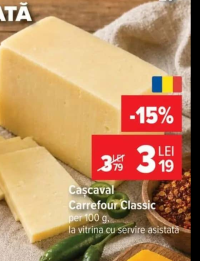 Carrefour Classic Cașcaval per 100 g