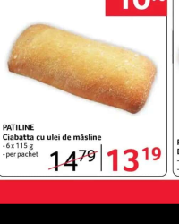 PATILINE Ciabatta cu ulei de măsline - 6 x 115 g - per pachet