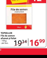 TOPSELLER File de somon afumat și feliat - 150 g - per buc.