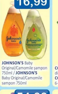 JOHNSON'S Baby Original/Camomile șampon 750ml