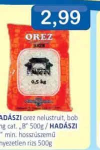 HADÁSZI orez nelustruit, bob lung cat. „B” 500g