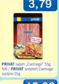 PRIVAT salam „Csemege” 55g