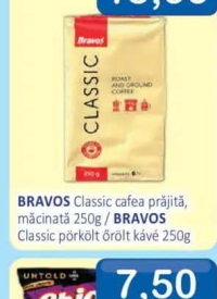 BRAVOS Classic cafea prăjită măcinată 250g