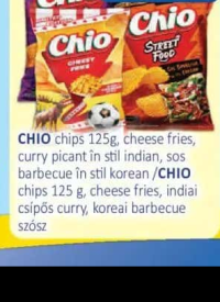 CHIO chips 125g cheese fries/curry picant/sos barbecue