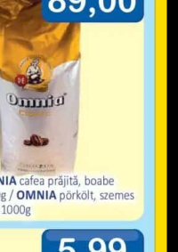 OMNIA cafea prăjită boabe 1000g