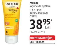 Weleda loțiune de spălare și șampon pentru bebeluși 200 ml