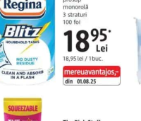 Regina prosop monorolă 3 straturi 100 foi