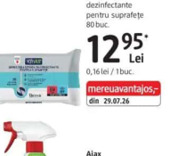 Klinall șervețele umede dezinfectante pentru suprafețe 80 buc.