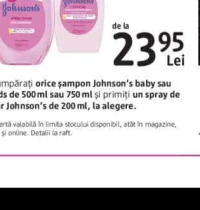Johnson's baby șampon 500 ml / 750 ml + spray de păr 200 ml