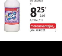 Ace înălbitor pentru rufe cu lavandă 1 l