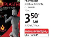 Pharmadoct plasture fierbinte cu arnică 1 buc.