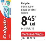 Colgate triple action pastă de dinți 100 ml