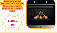 Cuptor incorporabil ELECTROLUX EOD5C70X, Electric, Autocuratare catalitica, 72 l, Clasa A, negru