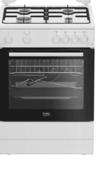 BEKO ARAGAZ PE GAZ FBGT62110GWO, 4 ARZATOARE, TIMER, ILUMINARE CUPTOR, SIGURANTA FLACARA, SAFETY PLU