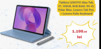 LENOVO Tableta Idea Tab, 11", 128GB, 8GB RAM, Wi-Fi, Polar Blue, Lenovo Tab Pen + Lenovo Folio Keybo