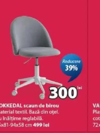 KOKKEDAL scaun de birou 55x81-94x58 cm