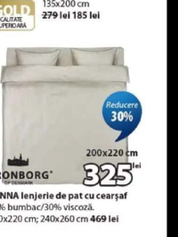 KRONBORG SANNA lenjerie de pat 200x220 cm