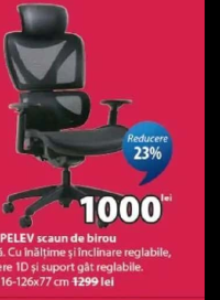 VARPELEV scaun de birou 72x116-126x77 cm