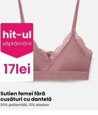 Sutien femei fără cusături cu dantelă 90% poliamidă, 10% elastan