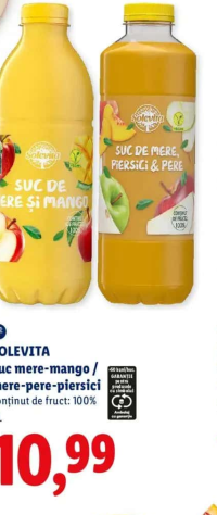 Solevita Suc mere-mango / mere-pere-piersici 1L