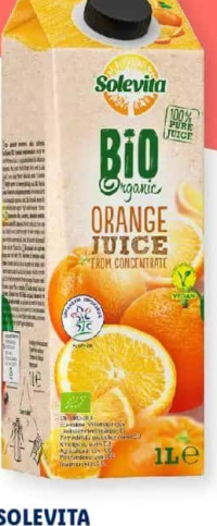 Solevita Suc de portocale bio 1L