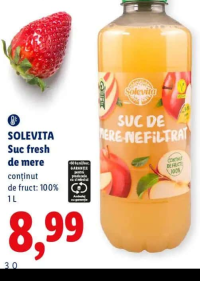 Solevita Suc fresh de mere 1L