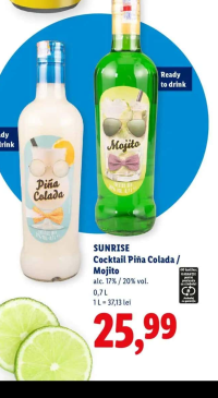 Sunrise Cocktail Piña Colada / Mojito 0,7 L